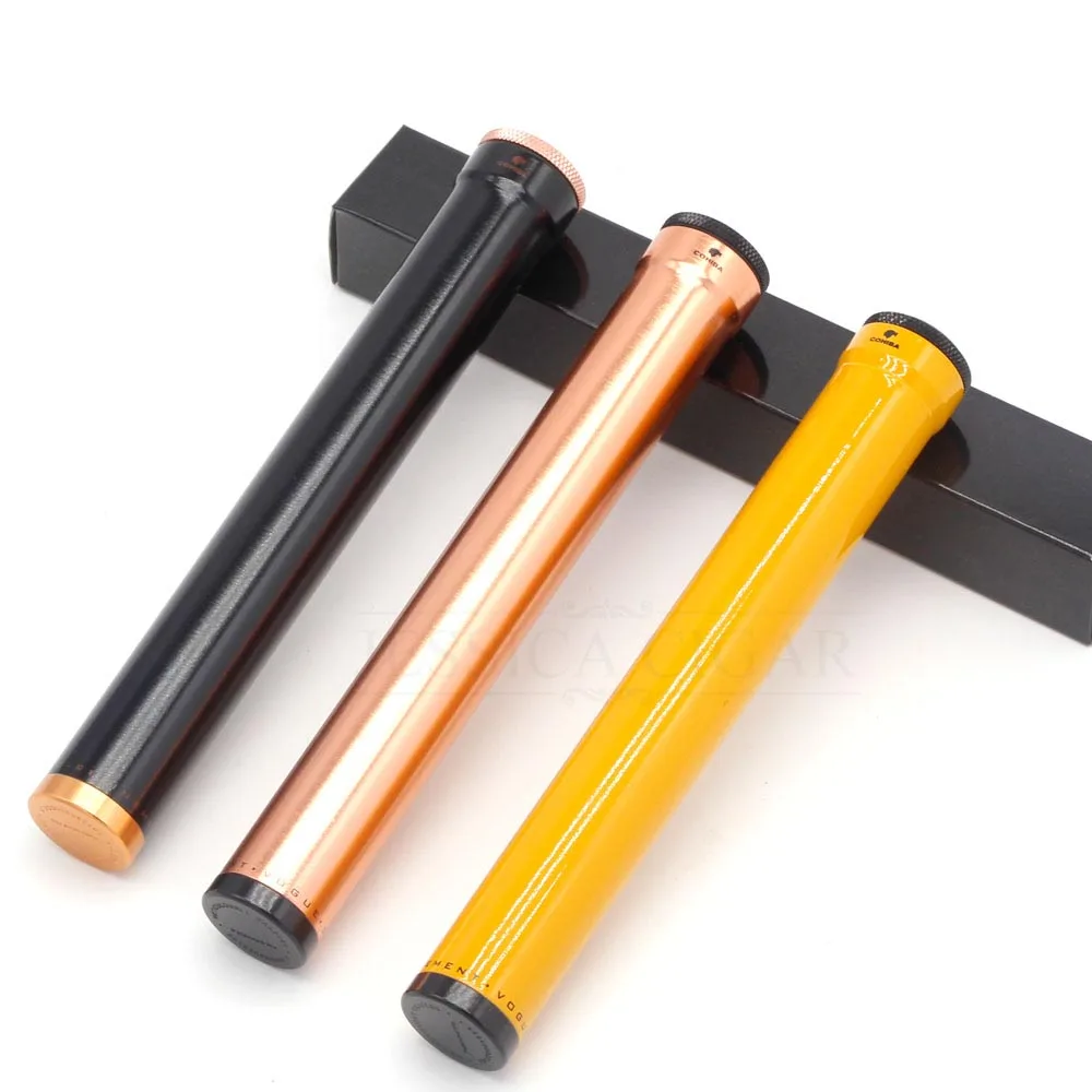 COHIBA Metal Stainless Steel Single Cigar Tube Holder Mini Portable Travel Humidor Pocket Cigar Case Box W/ Humidifier
COHIBA Metal Stainless Steel Single Cigar Tube Holder Mini Portable Travel Humidor Pocket Cigar Case Box W/ Humidifier