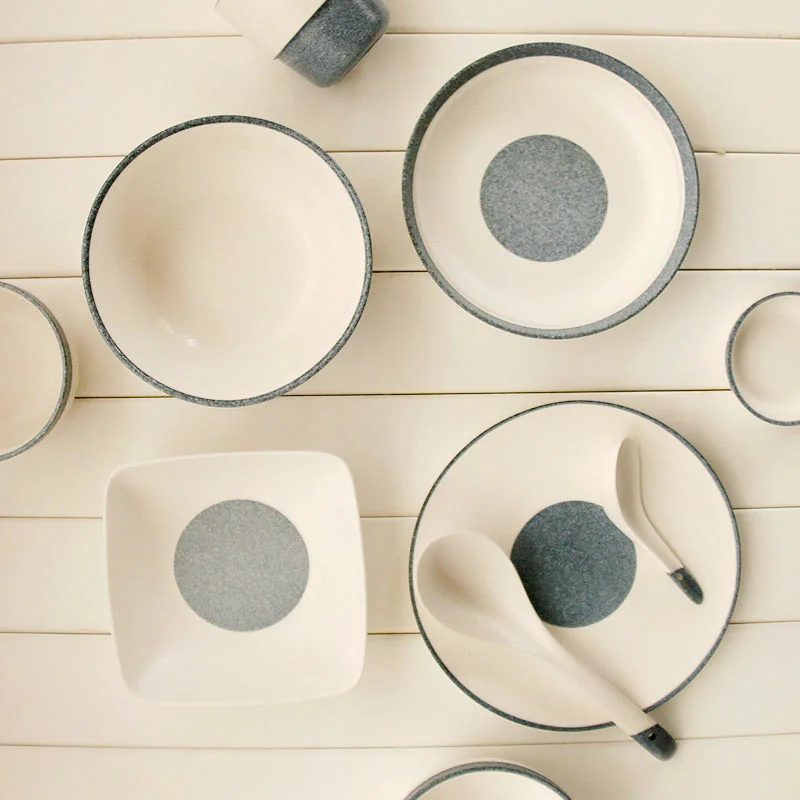 Snow Glaze Ceramic Cutlery Dishes & Plates Japan Style Rice Bowl Spoon Soup Bowls Under Glazed Round Tableware Porcelain Plate
Snow Glaze Ceramic Cutlery Dishes & Plates Japan Style Rice Bowl Spoon Soup Bowls Under Glazed Round Tableware Porcelain Plate