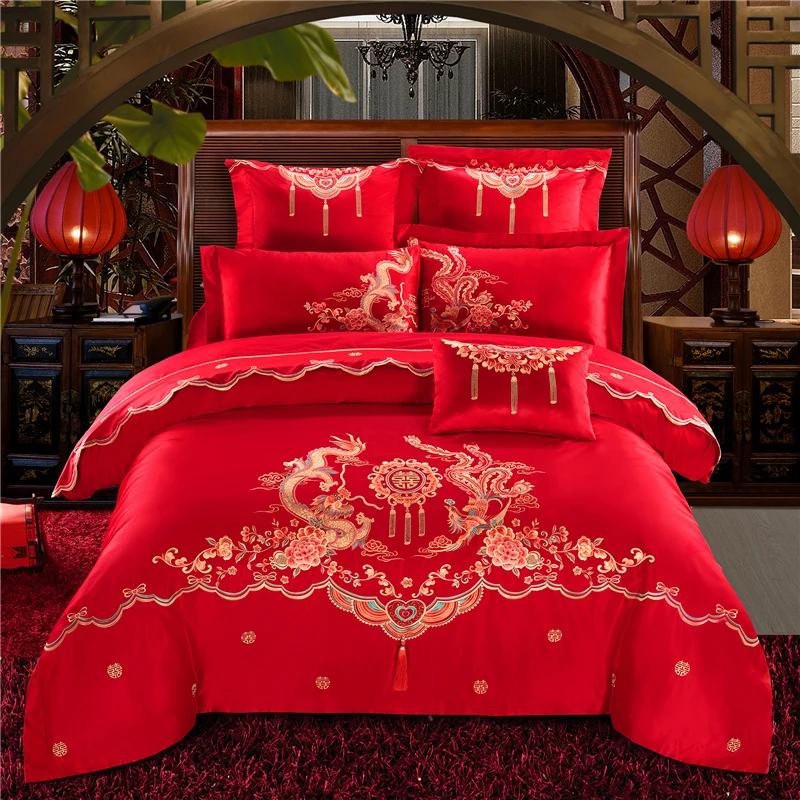 Luxury 100% Cotton Chinese Tradition Classic Wedding Bedding Set Embroidery Duvet Cover Bed Sheet Queen King Size 4/6/7pcs
Luxury 100% Cotton Chinese Tradition Classic Wedding Bedding Set Embroidery Duvet Cover Bed Sheet Queen King Size 4/6/7pcs