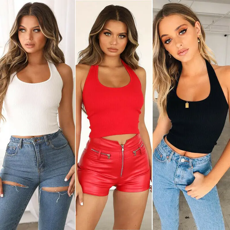 Sexy Women Ladies Solid Casual Halter Tank Tops Vest Bodycon Sexy Sleeveless Crop Tops Short Length Plus Size S-XXL
Sexy Women Ladies Solid Casual Halter Tank Tops Vest Bodycon Sexy Sleeveless Crop Tops Short Length Plus Size S-XXL