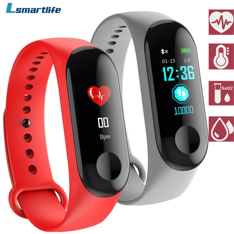 

Original M3C Smart Bracelet Wristband OLED Touchpad Instant Message Caller ID Heart Rate Monitor PK Mi Band 3 Miband 2 3