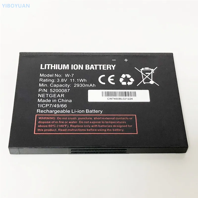 3.8V 2930mAh W-7 P/N:5200087 For Netgear Sierra AirCard 779S 790S 810S AC779S AC790S AC810S Battery
3.8V 2930mAh W-7 P/N:5200087 For Netgear Sierra AirCard 779S 790S 810S AC779S AC790S AC810S Battery