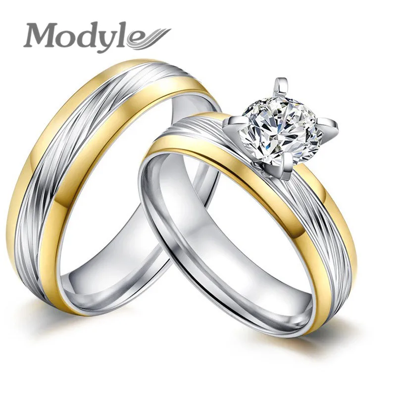 Modyle Trendy Wedding Rings CZ Stone Stainless Steel Ring Provide Mix Size Engagement Party Fine Jewelry For Women Men
Modyle Trendy Wedding Rings CZ Stone Stainless Steel Ring Provide Mix Size Engagement Party Fine Jewelry For Women Men