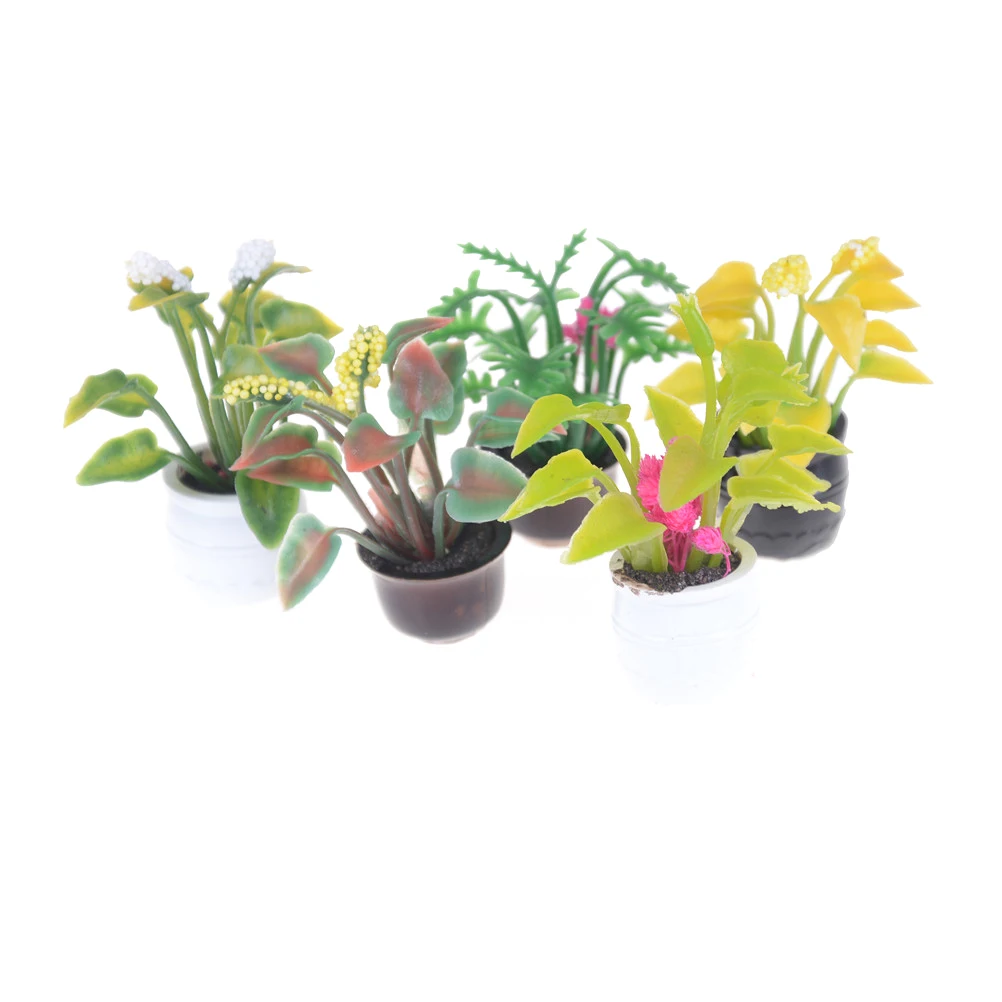 1:12 Miniatura green plant dollhouse decoration furniture DIY accessories BH