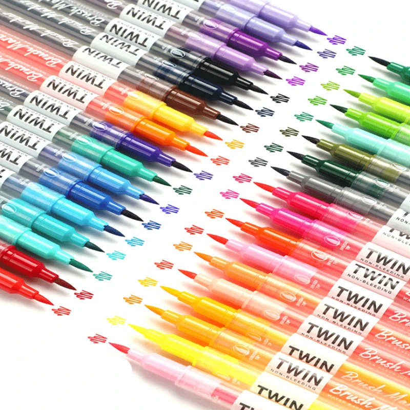 6/12/24/36 Colors Brush Pen Set Dual Tip Fineliners Drawing Marker Calligraphy Pens Bullet Journal Supplies Lettering Fabricolor
6/12/24/36 Colors Brush Pen Set Dual Tip Fineliners Drawing Marker Calligraphy Pens Bullet Journal Supplies Lettering Fabricolor