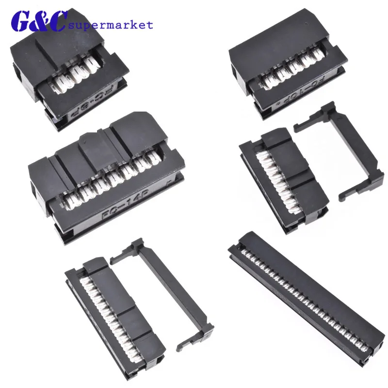 10set FC-6P FC-10P FC-14P FC-16P FC-26P FC-50P IDC Socket 2x5 Pin Dual Row Pitch 2.54mm IDC Connector 10-pin cable socket
10set FC-6P FC-10P FC-14P FC-16P FC-26P FC-50P IDC Socket 2x5 Pin Dual Row Pitch 2.54mm IDC Connector 10-pin cable socket