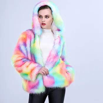 Multi Color Fur Coat Faux Fox Jacket Women Hooded Casual Imitation Fake Fur Jacket & Coats Female Christmas Clothes Plus Size
Multi Color Fur Coat Faux Fox Jacket Women Hooded Casual Imitation Fake Fur Jacket & Coats Female Christmas Clothes Plus Size
