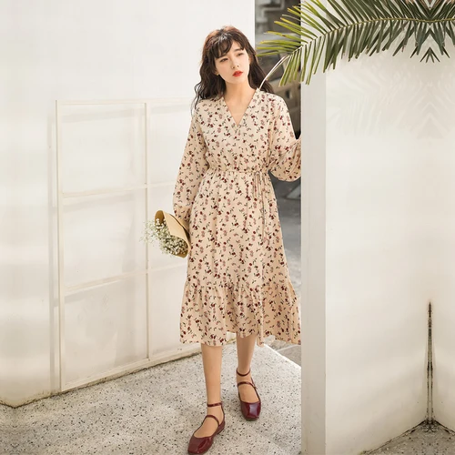 2019 Fall French Fashion Vintage Floral Chiffon Dress Sweet Fairy Dress Long Sleeve Holiday Wear
2019 Fall French Fashion Vintage Floral Chiffon Dress Sweet Fairy Dress Long Sleeve Holiday Wear