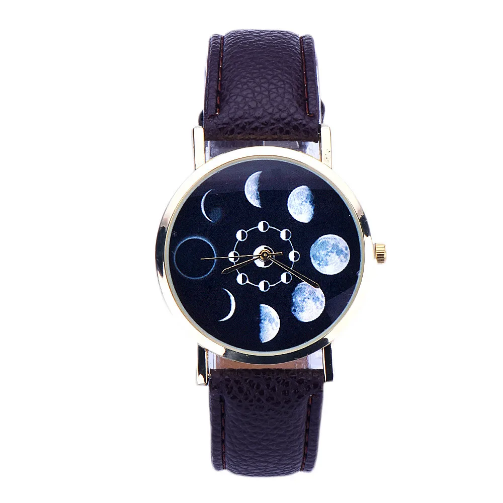 Fashion Moon Pattern Men Women Quartz Watch Leather Band Analog Casual Sport Watches Relogio Feminino Female Clock 2019
Fashion Moon Pattern Men Women Quartz Watch Leather Band Analog Casual Sport Watches Relogio Feminino Female Clock 2019