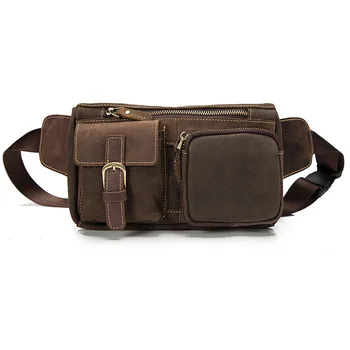Oil Wax Leather Waist Bag Vintage Chest Packs Zipper Open Simple Single Straps Retro Man's Bags
Oil Wax Leather Waist Bag Vintage Chest Packs Zipper Open Simple Single Straps Retro Man's Bags