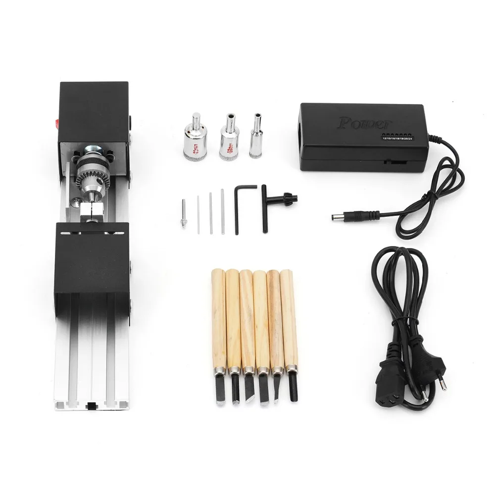 Upgraded Version Mini Lathe Machine Wood Working DIY Lathe Set with DC 24V Power Adapter
Upgraded Version Mini Lathe Machine Wood Working DIY Lathe Set with DC 24V Power Adapter