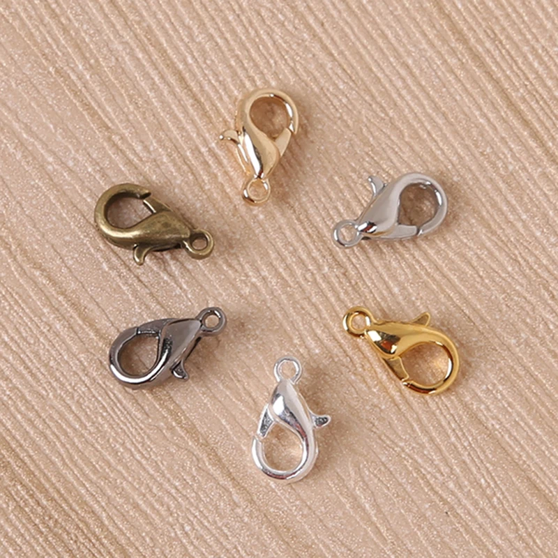 10mm 100pcs/lot Alloy Lobster clasp Hooks for necklace&bracelet Diy Hook Clasps With Open Tools Ring Jewelry Making
10mm 100pcs/lot Alloy Lobster clasp Hooks for necklace&bracelet Diy Hook Clasps With Open Tools Ring Jewelry Making
