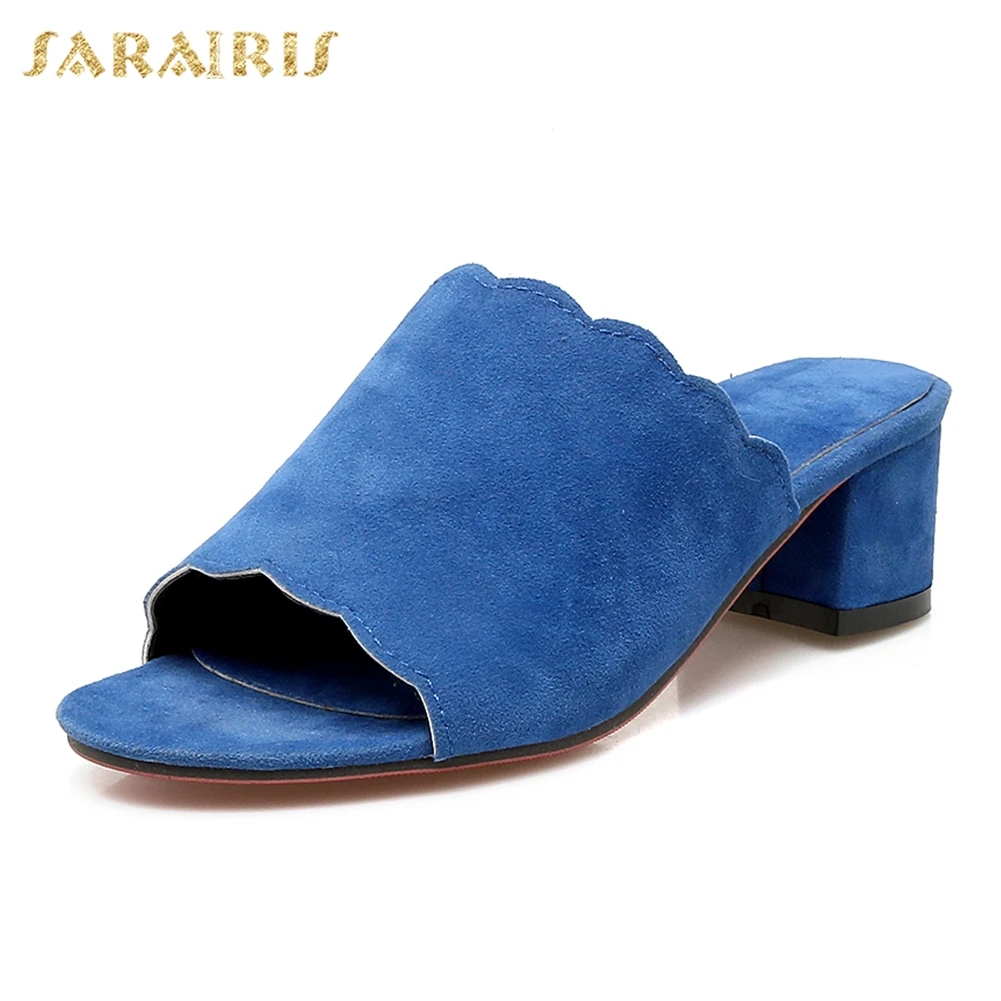 Sarairis 2019 New Fashion Peep Toe Flock Mules Shoes Woman Shoes Summer Slip On Casual Pumps Woman Shoes Women
Sarairis 2019 New Fashion Peep Toe Flock Mules Shoes Woman Shoes Summer Slip On Casual Pumps Woman Shoes Women