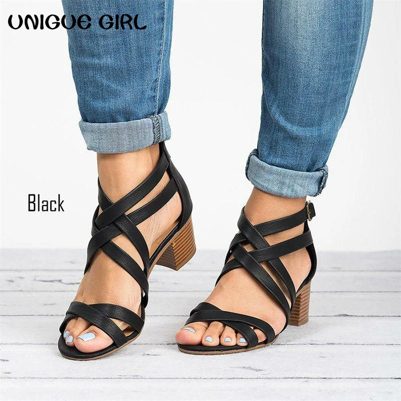 UNIGUE GIRL Summer 2019 New Cross Belt Women's Shoes Korean Version of The Roman Style Ladies with Square with Sandals Zipper
UNIGUE GIRL Summer 2019 New Cross Belt Women's Shoes Korean Version of The Roman Style Ladies with Square with Sandals Zipper