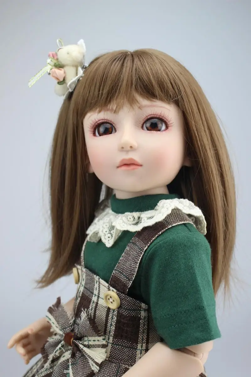 45cm Pretty girl jointed dolls 1/4 bjd SD dolls vinyl body brown hair children birthday gift jouet bonecas reborn
45cm Pretty girl jointed dolls 1/4 bjd SD dolls vinyl body brown hair children birthday gift jouet bonecas reborn