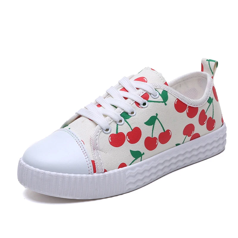 Spring New Fashion Canvas Platform Women Lace Up Casual Flats Female Cherry Cartoon Vulcanized Shoes Ladies Comfort White Shoe
Spring New Fashion Canvas Platform Women Lace Up Casual Flats Female Cherry Cartoon Vulcanized Shoes Ladies Comfort White Shoe