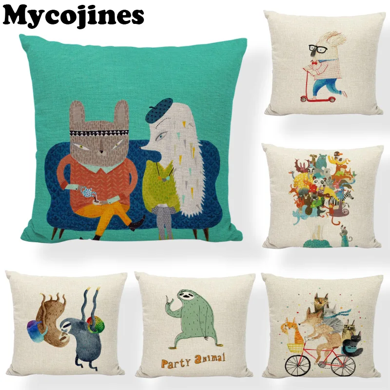 Creative Cartoon Sloth Cushion Cover Cat Mouse Linen Print Home Children Bedroom Bed Decoration Accessories Throw Pillow Cases
Creative Cartoon Sloth Cushion Cover Cat Mouse Linen Print Home Children Bedroom Bed Decoration Accessories Throw Pillow Cases
