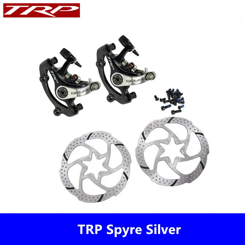 TRP Spyre Alloy Mechanical Disc Brake Caliper SPYRE calipers Front / Rear / Pair w/ or w/o 160mm Rotor with Adapter Screws new
TRP Spyre Alloy Mechanical Disc Brake Caliper SPYRE calipers Front / Rear / Pair w/ or w/o 160mm Rotor with Adapter Screws new