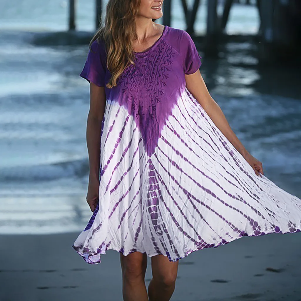 Women Plus Size Dresses Sexy Fashion Leisure Loose Printed with Large Size Beach Dress Knee-Length Sundress 2019 New Summer@30
Women Plus Size Dresses Sexy Fashion Leisure Loose Printed with Large Size Beach Dress Knee-Length Sundress 2019 New Summer@30