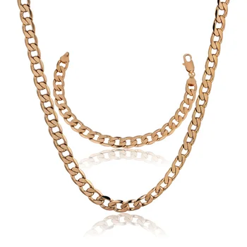 Aliexpress Sale New 2017 Men Jewellery Set Gold-Color Link Chain Jewelry Sets Bracelet Necklace Free Shipping 11S18K-70
Aliexpress Sale New 2017 Men Jewellery Set Gold-Color Link Chain Jewelry Sets Bracelet Necklace Free Shipping 11S18K-70