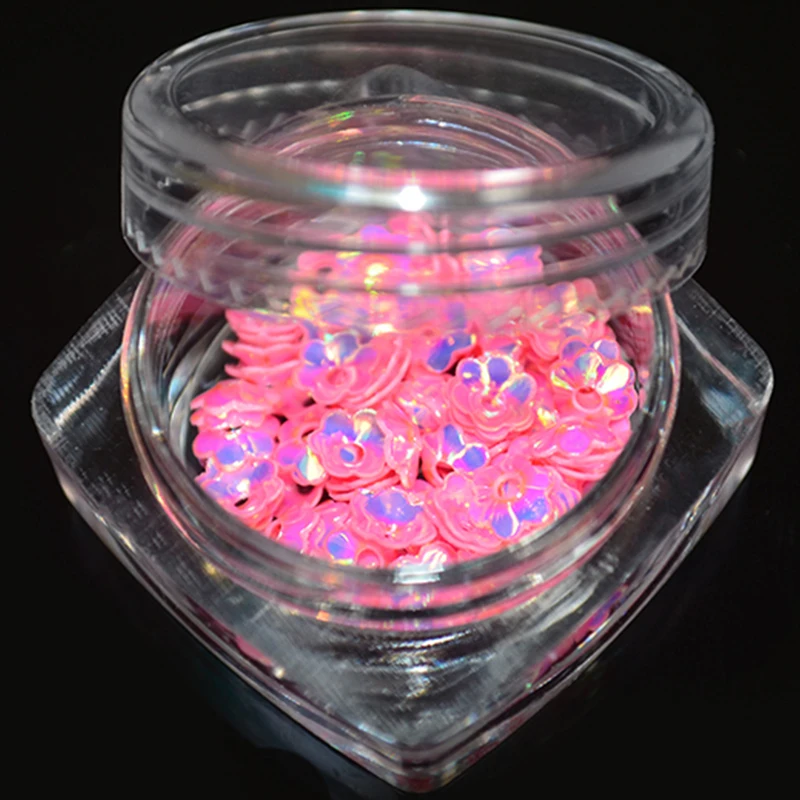 LCJ 1 Bottle 3D Glitter Design Romantic Pink 5mm Flower Nail Art Decoration Charm Jewelry Accessories For Women Manicure #PZ-21
LCJ 1 Bottle 3D Glitter Design Romantic Pink 5mm Flower Nail Art Decoration Charm Jewelry Accessories For Women Manicure #PZ-21