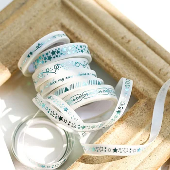 1 Pcs New Slim Blue Gold Laser Silver Washi Tape DIY Decorative Scrapbooking Masking Tape Adhesive Tape Stationery Label Sticker
1 Pcs New Slim Blue Gold Laser Silver Washi Tape DIY Decorative Scrapbooking Masking Tape Adhesive Tape Stationery Label Sticker