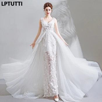 LPTUTTI Embroidery Appliques New Plus Size Princess Bridal Marriage Gown Boho Bride Simple Party Long Luxury Wedding Dresses
LPTUTTI Embroidery Appliques New Plus Size Princess Bridal Marriage Gown Boho Bride Simple Party Long Luxury Wedding Dresses