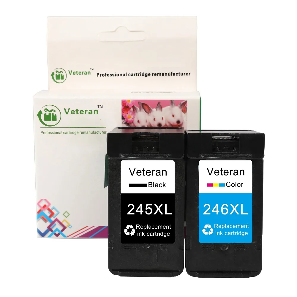 Veteran PG245 CL246 Ink Cartridges replacement for Canon PG 245 CL 246 PG-245 for Pixma iP2820 MX492 MG2924 MX492 MG2520 printer
Veteran PG245 CL246 Ink Cartridges replacement for Canon PG 245 CL 246 PG-245 for Pixma iP2820 MX492 MG2924 MX492 MG2520 printer