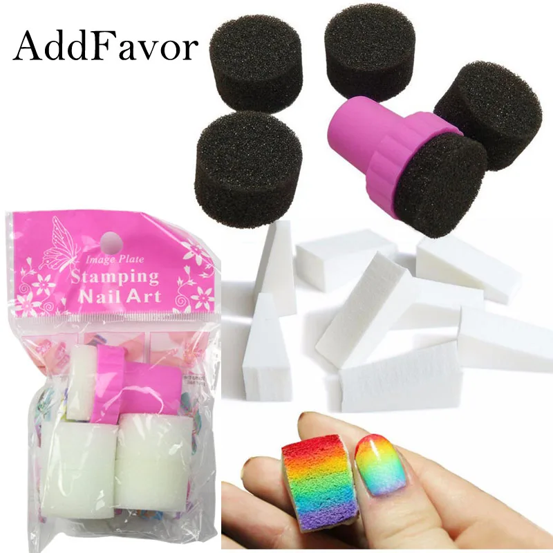 Addfavor 1 set Nail Art Transfer Sponge Stamper Gradient Coloring Change Stamping Tool Gel Polish Nail DIY Design Decoration
Addfavor 1 set Nail Art Transfer Sponge Stamper Gradient Coloring Change Stamping Tool Gel Polish Nail DIY Design Decoration