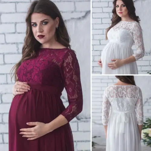 2019 New Fashion Pregnant Women Lace Dress Sheer Maternity Gown Maxi Dress Photography Props Cute Long Sleeves Sundress
2019 New Fashion Pregnant Women Lace Dress Sheer Maternity Gown Maxi Dress Photography Props Cute Long Sleeves Sundress