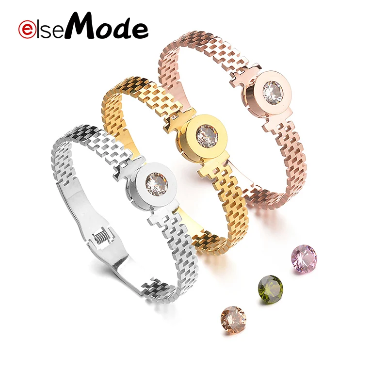 ELSEMODE Fashion Hollow Interchangeable Cubic Zircon Bangle 316L Stainless Steel For Women Girl bracelets&bangles pulseira
ELSEMODE Fashion Hollow Interchangeable Cubic Zircon Bangle 316L Stainless Steel For Women Girl bracelets&bangles pulseira