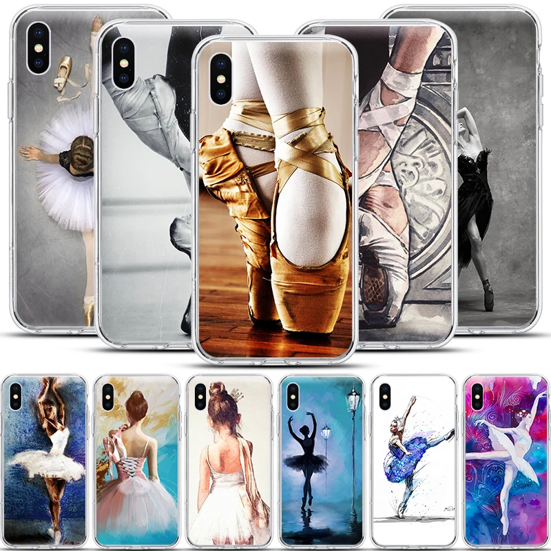 Чехол для телефона с изображением балерины танцовщицы iPhone 12 11 Pro X XR XS Max SE2020 7 8 6 6s