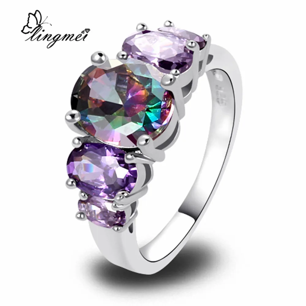 lingmei Wholesale Unisex AAA Multi-Color CZ Silver Color Ring Size 6 7 8 9 10 11 12 13 Women Men Fashion Jewelry Free Shipping
lingmei Wholesale Unisex AAA Multi-Color CZ Silver Color Ring Size 6 7 8 9 10 11 12 13 Women Men Fashion Jewelry Free Shipping