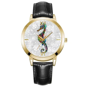 Fashion Brand Art Seahorse Ladies Watch PU Leather Strap Wrist Watch Casual Point Color Quartz Watch For Women New Jewelry
Fashion Brand Art Seahorse Ladies Watch PU Leather Strap Wrist Watch Casual Point Color Quartz Watch For Women New Jewelry