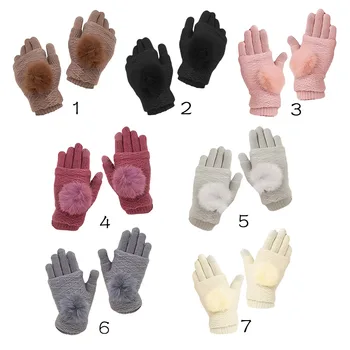 New Touch Screen Gloves Women Winter Warm Double Layer Separable Fingerless Gloves Rabbit Fur Pom Poms Mittens
New Touch Screen Gloves Women Winter Warm Double Layer Separable Fingerless Gloves Rabbit Fur Pom Poms Mittens