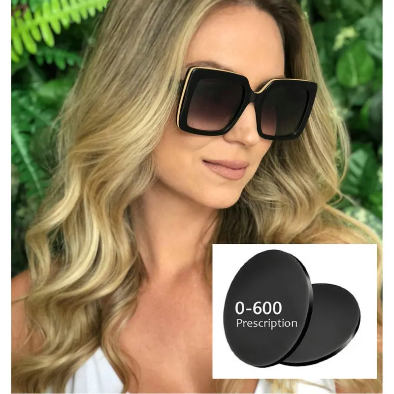 Diopter Female Myopia Sunglasses Oversized Big Frame Vintage Designer Luxury 2019 Fashion Lady Polarized Driving Sun Glasses NX
Diopter Female Myopia Sunglasses Oversized Big Frame Vintage Designer Luxury 2019 Fashion Lady Polarized Driving Sun Glasses NX