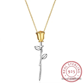 Romantic Real 925 Sterling Silver Rose Flower Lovers' Pendant Necklace Fine Jewelry For Women Valentine's Day Gift
Romantic Real 925 Sterling Silver Rose Flower Lovers' Pendant Necklace Fine Jewelry For Women Valentine's Day Gift