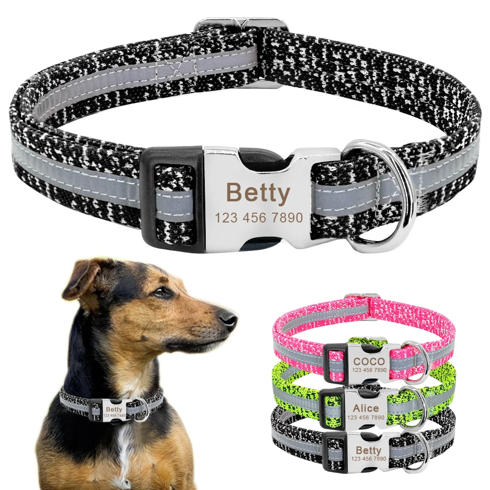 Personalized Dog Collar for Small Dogs Custom Engraved ID Tag Nameplate Reflective Nylon Pet Collar for Chihuahu French Bulldog
Personalized Dog Collar for Small Dogs Custom Engraved ID Tag Nameplate Reflective Nylon Pet Collar for Chihuahu French Bulldog