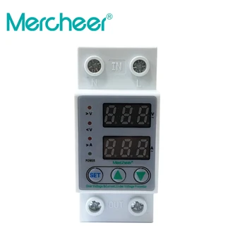 63A 230V Din rail adjustable over and under voltage protective device protector relay with over current protection Voltmeter
63A 230V Din rail adjustable over and under voltage protective device protector relay with over current protection Voltmeter