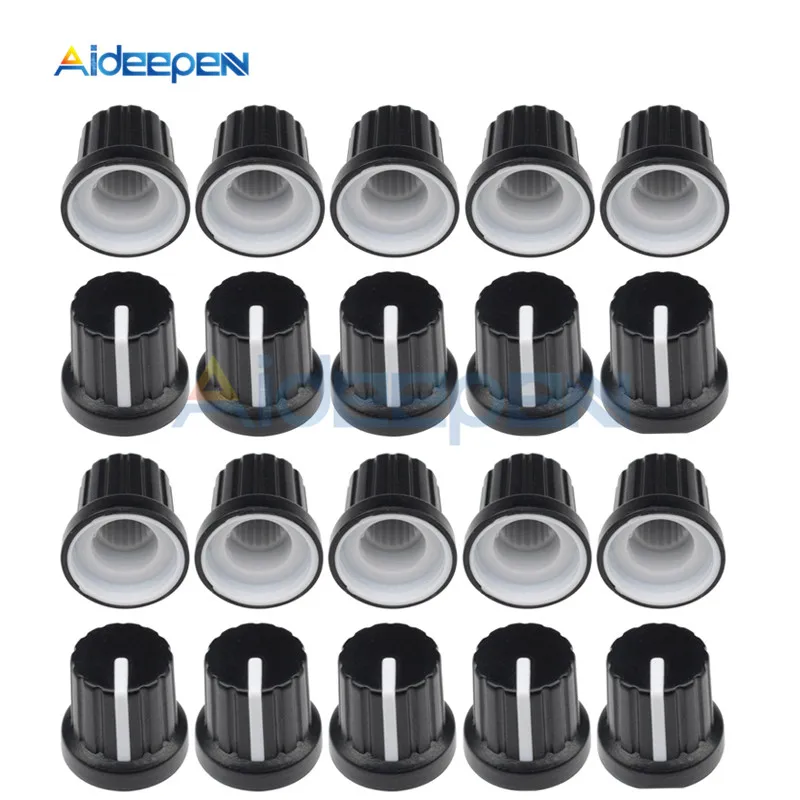 20Pcs/lot 1/4" Shaft Potentiometers WH148 Potentiometer Knob Cap 6mm Shaft Hole Dia Plastic Threaded Knurled
20Pcs/lot 1/4" Shaft Potentiometers WH148 Potentiometer Knob Cap 6mm Shaft Hole Dia Plastic Threaded Knurled