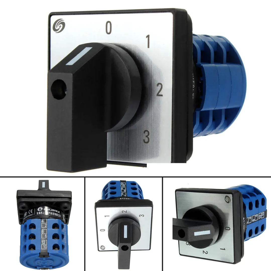 Universal LW28-20 4 Positions Rotary Cam Switch 660V 20A Changeover Switch with Screws
Universal LW28-20 4 Positions Rotary Cam Switch 660V 20A Changeover Switch with Screws