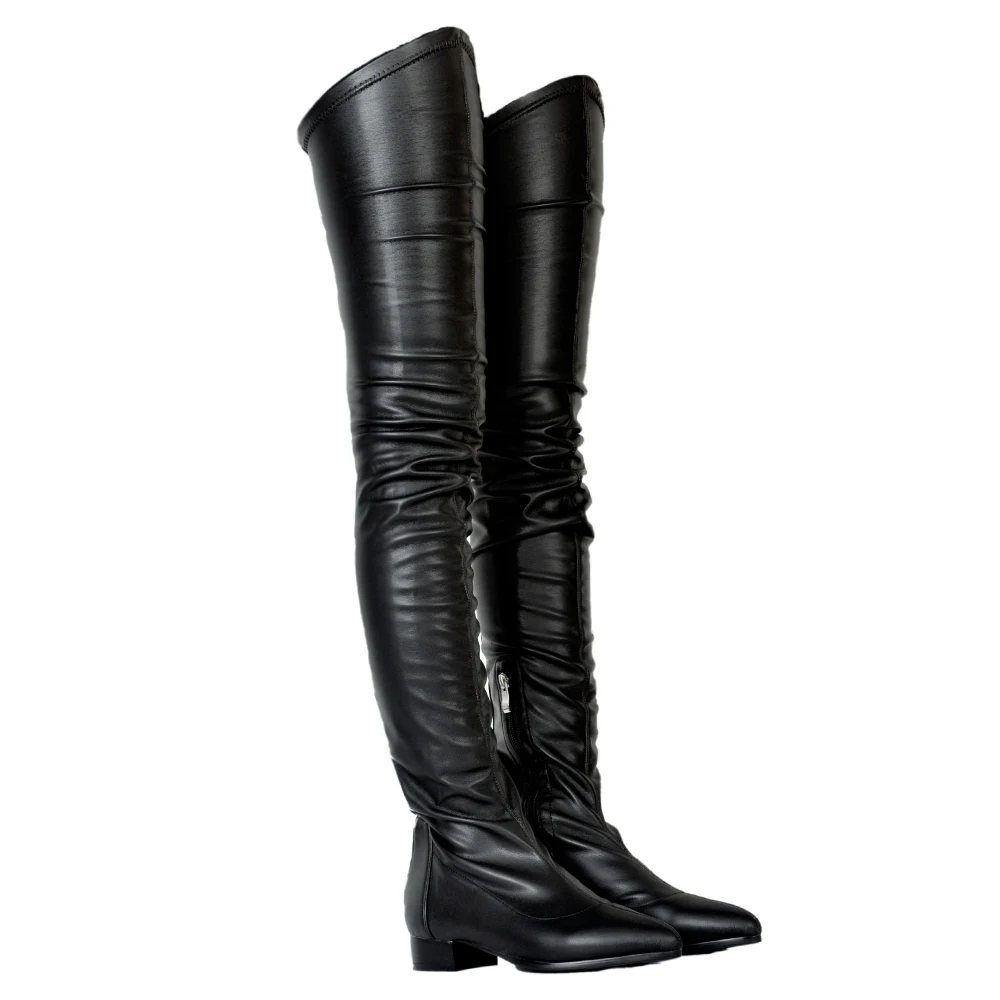 Fashion Womens Over Knee High Boots Back Zip Low Heel Pointed Toe Genuine Leather Shoes New 5Colors Plus Size
Fashion Womens Over Knee High Boots Back Zip Low Heel Pointed Toe Genuine Leather Shoes New 5Colors Plus Size