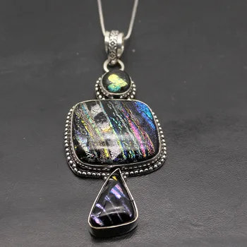 Hermosa Hermosa Trendy Mystic Dichroic Glass Charms Necklace Pendant 3 1/4 Inches A500
Hermosa Hermosa Trendy Mystic Dichroic Glass Charms Necklace Pendant 3 1/4 Inches A500
