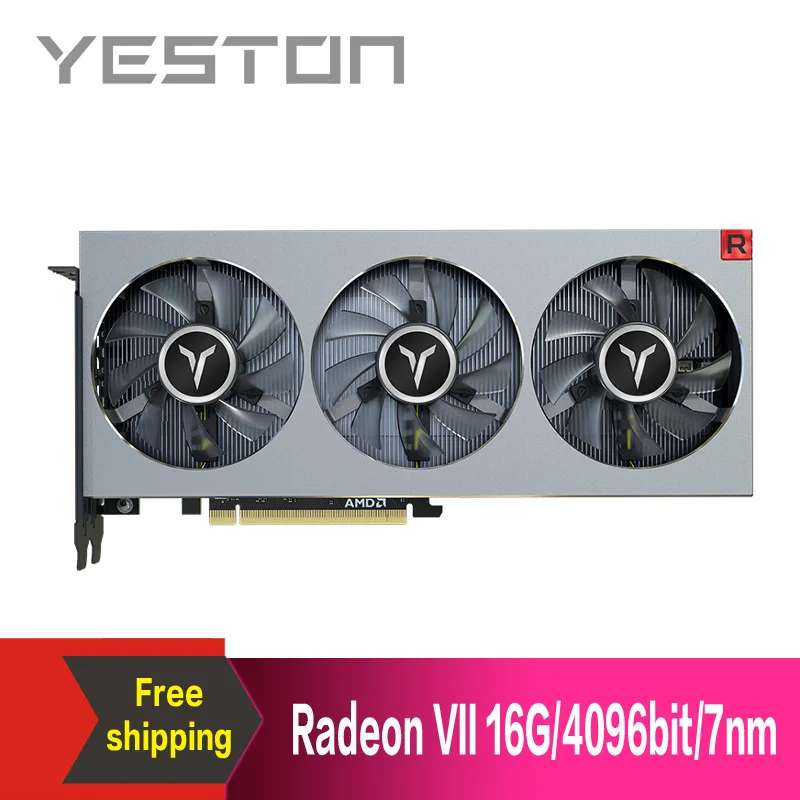 Yeston Radeon VII 16G/4096bit/7nm PCI Express x16 3.0 video gaming graphics card HDMI+3*DP for desktop
Yeston Radeon VII 16G/4096bit/7nm PCI Express x16 3.0 video gaming graphics card HDMI+3*DP for desktop