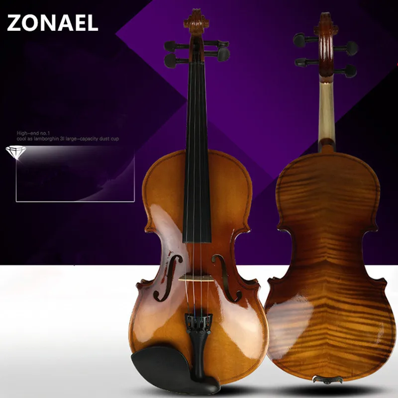 ZONAEL New 4/4 3/4 1/2 1/4 1/8 Beginner Violin Antique Maple Violin Full Violino 3/4 Handmade Musical Instrument & Case Bow
ZONAEL New 4/4 3/4 1/2 1/4 1/8 Beginner Violin Antique Maple Violin Full Violino 3/4 Handmade Musical Instrument & Case Bow