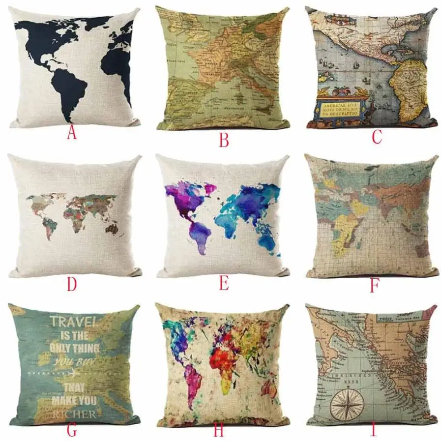 2018 Pillow Case 45*45 Map Of The World Print Pillow Cases Linen Cotton Sofa Cushion Cover Home Decor Free Shipping NEW DE27
2018 Pillow Case 45*45 Map Of The World Print Pillow Cases Linen Cotton Sofa Cushion Cover Home Decor Free Shipping NEW DE27