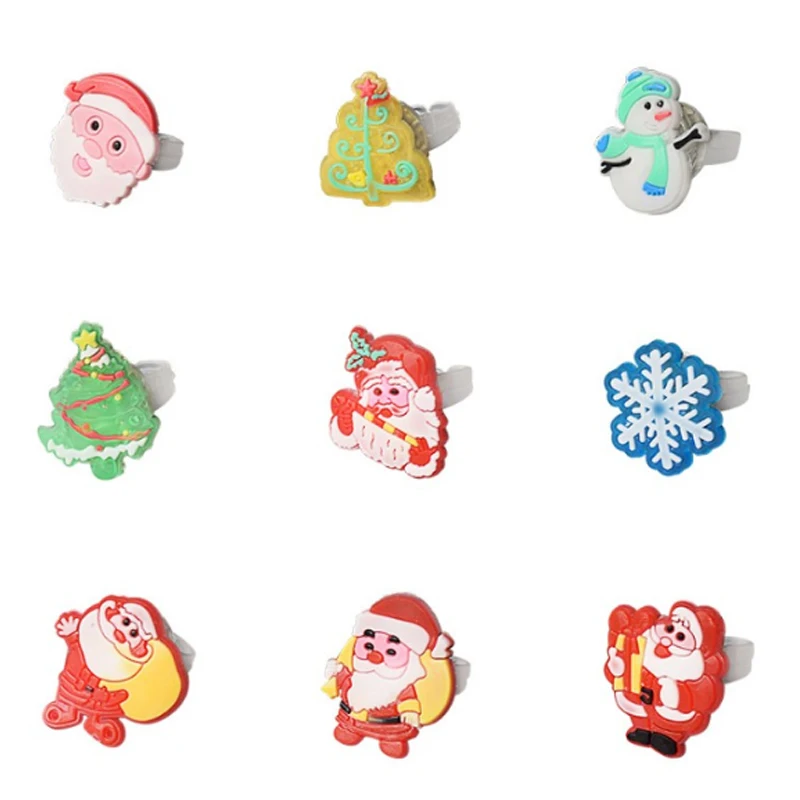 10Pcs/set Cartoon Light Ring LED Flash Finger Toys Santa Gift Party Accessories For Kids Luminous Rings
10Pcs/set Cartoon Light Ring LED Flash Finger Toys Santa Gift Party Accessories For Kids Luminous Rings