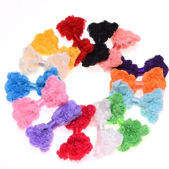 100PCS Rose flower bow ruffles chiffon bows headwear hair flower hair bows No Hairclip hair accessories bowknot
100PCS Rose flower bow ruffles chiffon bows headwear hair flower hair bows No Hairclip hair accessories bowknot