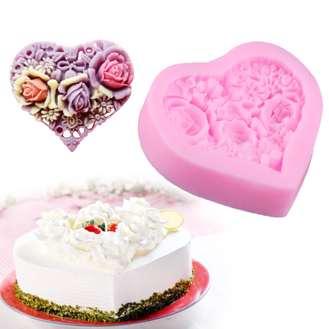 Bread Mould 1PC Rose Flower Heart Shape Silicone Chocolate Soap Mold Baking Pan Cake Decorating Tools Kitchen Baking Pastry
Bread Mould 1PC Rose Flower Heart Shape Silicone Chocolate Soap Mold Baking Pan Cake Decorating Tools Kitchen Baking Pastry