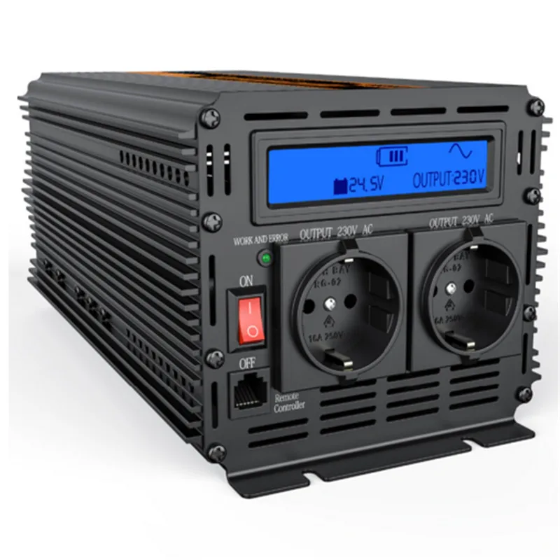 EDECOA pure sine wave power inverter Newest high efficience 24V 220V 1500w Peak 3000w with LCD free shipping
EDECOA pure sine wave power inverter Newest high efficience 24V 220V 1500w Peak 3000w with LCD free shipping
